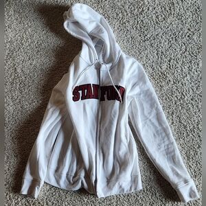 White Stanford Women's Hoodie Jacket, Size Small